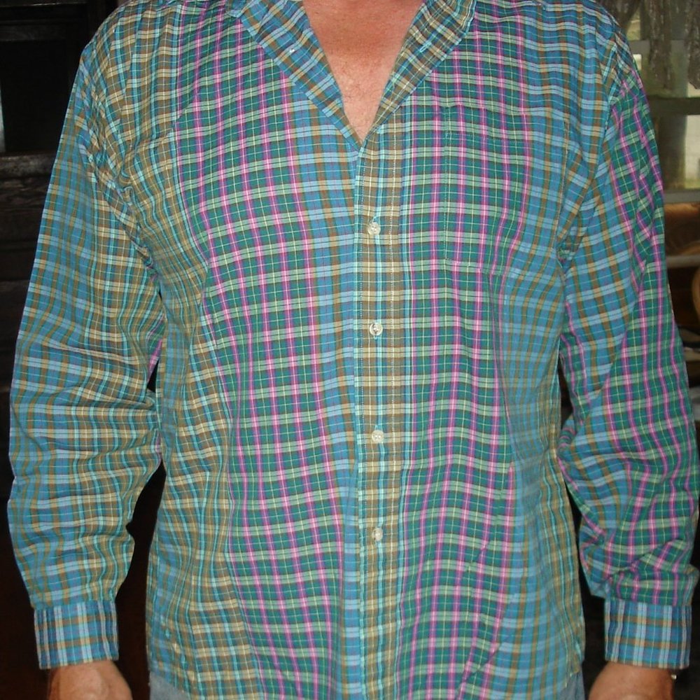 Long Sleeve Button Down Dress Shirt McGregor Classic Large Grande